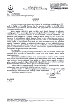 Mesai Saatleri Harici İşyeri Hekimliği