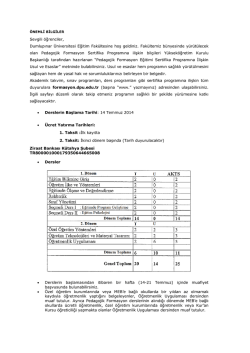 Sevgili &ouml;ğrenciler, Dumlupınar &Uuml;niversitesi Eğitim Fak&uuml;ltesine hoş