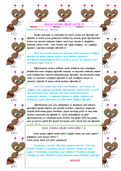 aralık ayında neler yaptık ocak ayında neler yapacağız
