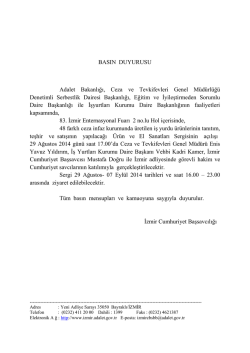 izmir enternasyonal fuarı, sergi a&ccedil;ılışı duyurusu