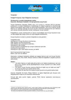 Page 1 Yarışmalar Fotoğraf Yarışması: Spor Odağından Azerbaycan