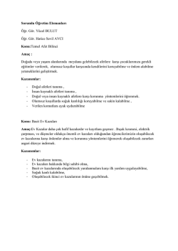 Sorumlu &Ouml;ğretim Elemanları &Ouml;ğr. G&ouml;r. Y&uuml;cel BULUT - E