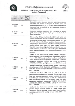 G&uuml;ndemin 2.Maddesi - Antalya Belediyesi