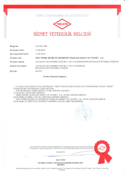 hizmet yeri yeterlilik belgesi