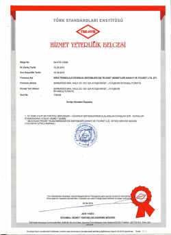 HİZMET YETERLİtİK BELGE~İ. - Ergi G&uuml;venlik Sistemleri