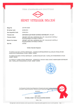 HİZMET YETEIQLİLİK &szlig;ELGEei