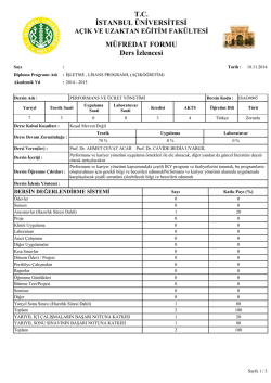 performans ve &uuml;cret y&ouml;netimi - İ&Uuml; AUZEF İşletme Lisans