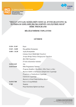 "DEZAVANTAJLI KİŞİLERİN SOSYAL