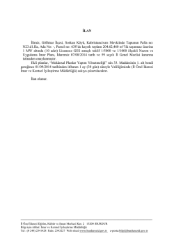 İLAN - Burdur İl &Ouml;zel İdaresi