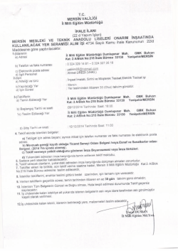 ii-iALE iLaiiiı - Mersin İl Milli Eğitim M&uuml;d&uuml;rl&uuml;ğ&uuml;