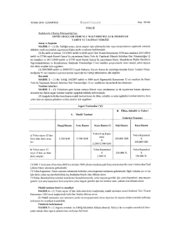 Deniz Ara&ccedil;ları Zorunlu Mali Sorumluluk Sigortası Tarife ve Talimat