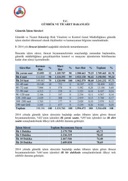 G&uuml;mr&uuml;k İşlem S&uuml;releri 2011 -ilk yarı