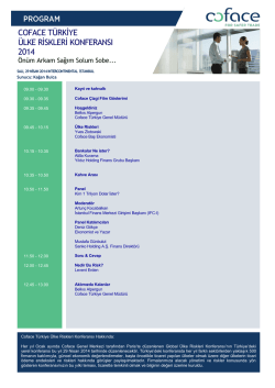 COFACE &Uuml;LKE RİSKLERİ KONFERANSI T&Uuml;RKİYE (294,79 kB)