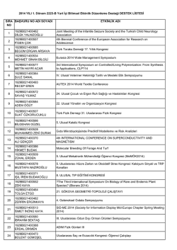 2014 Yılı 1. D&ouml;nem