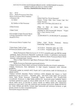 KOCAELİ İLİ KAMU HASTANELER BİRLİĞİ GENEL