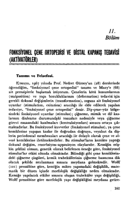 funkşiyûneı. gene .ıjrtıjpeııisı ve bistm kapanış tedavisi