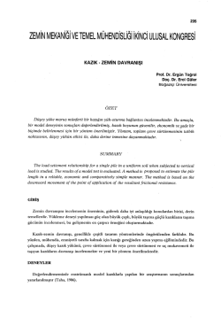 zEİ/İİN MEKANİĞİ vE TEMEL M&Uuml;HENDİSLİĞİ İKİNCİ ULUSAL
