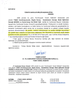 Eki:2 - T&uuml;rkiye Barolar Birliği