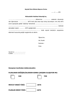 Seçmeli Ders Ekleme Başvuru Formu