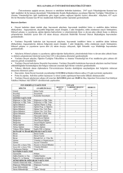 Muş Alparslan &Uuml;niversitesi Rekt&ouml;rl&uuml;ğ&uuml;nden &Ouml;ğretim &Uuml;yesi İlanı