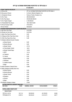 ıpt-iş yatırım perform portf&ouml;y b tipi kısa v 31.08.2014