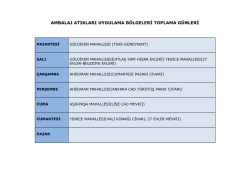 ambalaj atıkları uygulama b&ouml;lgeleri toplama g&uuml;nleri