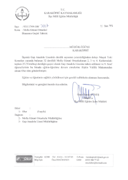 Molla G&uuml;rani Ortaokul binasının ge&ccedil;ici Tahsisi