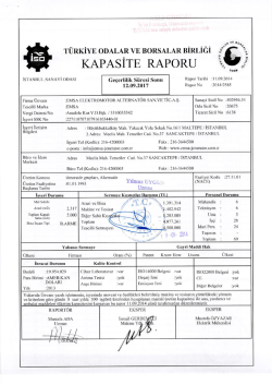 kapasite raporu - Emsa Jenerat&ouml;r