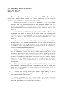 Sonu&ccedil; Deklarasyonumuz i&ccedil;in Tıklayınız