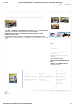 TOBB 10. D&ouml;nem S&uuml;re&ccedil; Y&ouml;netimi ve M&uuml;şteri Memnuniyeti Y&ouml;netim