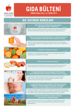 d vitamini - Sabri &Uuml;lker Gıda Araştırmaları Enstit&uuml;s&uuml; Vakfı