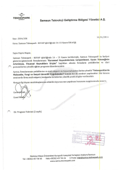 Samsun Teknoloji Geliştirme B&ouml;lgesi Y&ouml;netici A.Ş.