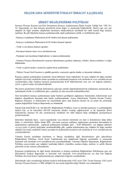 Bilgilendirme Politikası