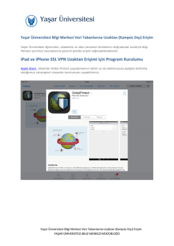 iPad ve iPhone SSL VPN Uzaktan Erişimi i&ccedil;in Program Kurulumu