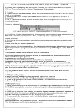 2015 YILI KÜTAHYA oRYANTİRİNG İL BİRİNCİLİĞİ r 28 ARALIK