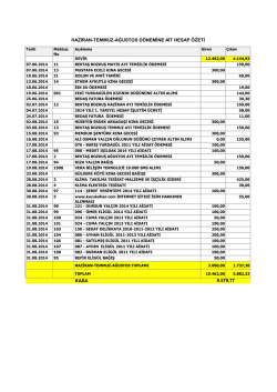 2014 Haziran_Temmuz_Ağustos ayları gelir gider tablosu