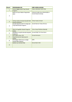 S&uuml;tun1 PROGRAMIN ADI HİBE VEREN KURUM 1 2 3 4 5 6 7 8 9