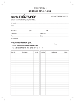 İSl anbulmuzayede AVANTGARDE HOTEL