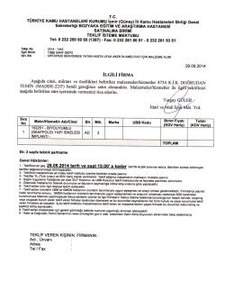 1443-teklif isteme formu - Bozyaka Eğitim ve Araştırma Hastanesi