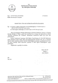 Mevlana Şiir Yarışması