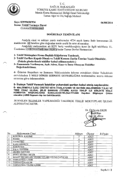 sAĞLIK BAKANLIĞI TÜRKİYE KAMU HASTANELERİ KURUMU