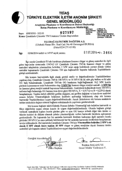 çanakkale çimento tm için teiaş kapasite artış yazısı