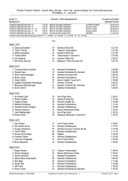 A&ccedil;ık Yaş - Ayhan Karataş Yaz Y&uuml;zme Şampiyonası İSTANBUL, 5.