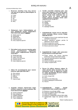 FİNAL 2014 BOR&Ccedil;LAR HUKUKU