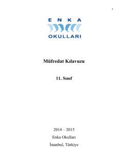 11. Sınıflar M&uuml;fredat Kılavuzu