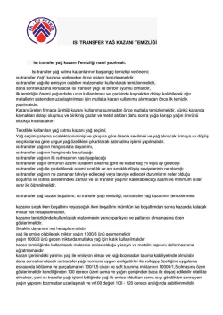 Isı Transfer Yağı Kazan Temizliği - Ak