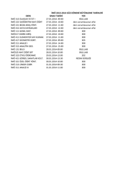 09:00 bilg.lab im&ouml; 222 ilk&ouml;ğretim mat.&ouml;ğrt 27.01.2014