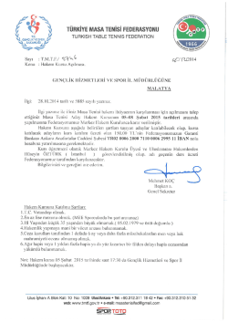 05-08 Şubat 2015 Malatya Hakem Kursu