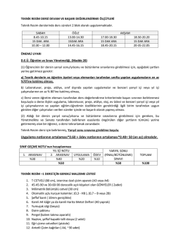 devam ve başarı değerlendirme &ouml;l&ccedil;&uuml;tleri