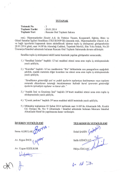 20 Ocak 2014 - Tez-Koop